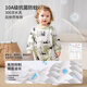 Cotton soft children's one-piece pajamas, winter baby warm clothespins, cotton boys' home clothes, autumn and winter sleeping bags, girls' jumpsuits, light green panda 60g thin cotton 80 36cm