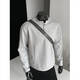 American Henry Collar Sweatshirt Men's Winter Trendy Brand Heavy 380g Casual Loose High Street Polo Shirt Men's White XL