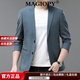 MAGIOPY luxury high-end brand 2025 spring and autumn printed suit men's business fashion casual dad jacket green XL 180
