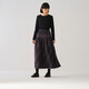 MUJI Women's Flannel Pleated Skirt Long Skirt Women's Skirt Women's Fall 25 BE1D1C5A Brown Plaid M