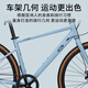 福特福特公路自行车YM200蓝图14速 铝合金车架线拉碟刹成人男女款单车 直把/骑士灰 M码 建议【155-175cm】