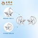 Lao Fengxiang PT950 Platinum Star and Moon Phase Earrings for Women New Platinum Earrings Birthday Gift for Girlfriend and Wife Platinum Star and Moon Phase Earrings About 1.1g Brand Gift Box