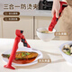 Yunpin Nanshan Steamer Clamp Anti-scalding Clamp Three-in-one Anti-scalding Clamp Bowl Clamp Kitchen Silicone Clamp Bowl Clamp Dual-Purpose Anti-Slip Bowl Pliers Three-in-One True Red 1 Pack _ Bowl Clamp Open Cover