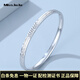 Miss JuJupt950 platinum bracelet for women, platinum semi-solid royal concubine bracelet with hidden buckle design, inner diameter 54mm, weight 14.46g, width about 4.0mm