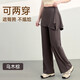 Large size fat mm two-piece detachable outer wear micro-flare yoga tight-fitting high-waist hip lift Pilates abdominal fitness ebony brown hip-covering detachable two-piece set L recommended 110-125 Jin Jin equals 0.5 kg