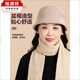 Hengyuanxiang middle-aged and elderly women's autumn and winter woolen hats new thickened and warm mother and old lady hats maroon adjustable (56-60cm)
