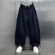 Zhimei Autumn and Winter Pleated Loose Wide Leg Harem Pants Men's Fashion Trendy Brand Color Casual Pants Handsome Sweatshirts Scimitar Pants Black M _100-125Jin Jin is equal to 0.5 kg