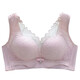 
Large thin underwear for women with large breasts, small vest bra without steel rings, stable and anti-sagging sexy lace bra Pink 698 40/90B (bc 0.5cm)