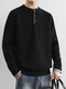 Xiaohongshu's popular Korean stitched contrasting color fake two-piece sweater for men in autumn and winter, loose pullover Henry Black M105Jin Jin is equal to 0.5kg or less, one size fits all