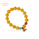 La Yun Feiyin Beeswax Bracelet for Women 10mm Original Design Southern Red Agate Accessory Gold Swallowing Beast Bracelet as a Gift for Girlfriend 10mm (with Certificate)