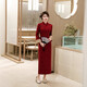 2025 new retro elegant republican style plus velvet cheongsam autumn and winter new improved temperament lady style plus velvet cheongsam 3267 3XL