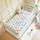 Baby mattress type A maternal and infant grade children's kindergarten special mat quilt newborn changing table mat baby mattress Happy Ocean thermal storage and warmth fluffy and soft 70*160cm cotton core cushion cover + cotton core