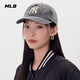 MLB Official Male and Female Couple Showing Face Small Fashion Retro Sunscreen Soft Top Baseball Cap Spring and Summer CPVV5 New York Yankees/Charcoal Gray One Size