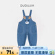 Dudu baby denim overalls spring and autumn new boys' pants spring style girls' trousers children's spring VIP denim blue 90