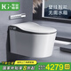 KG wall-mounted smart toilet does not require a pre-embedded water tank, no water pressure requirements, suspended floating wall row fully automatic toilet KM2 voice version top version gray built-in pressurized water tank - no choice of installation scene