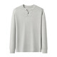 ERDOS Ordos city's new autumn henley collar long-sleeved men's sweater solid color 2025 pineapple pattern texture dark gray M - recommended 100-125Jin Jin equals 0.5 kg