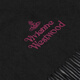 Vivienne Westwood Queen Mother Autumn and Winter New Warm and Windproof LOGO Embroidered Wool Tassel Scarf Unisex Black