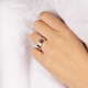 APM MonacoTOI MOI Morse code couple ring gift for girlfriend and couple