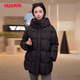 Duck Down Jacket Women's Mid-Length 2025 Winter New Simple Fashion Thick Duck Down Cold Warm Jacket XH Beige M