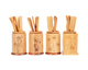 Haoxu Tea Ceremony Gentleman's tea set spare parts tea barrel creative pen holder bamboo handmade solid wood six-piece set tea clip storage barrel Zen enlightenment tea barrel