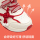 Balabala children's shoes girls' sports shoes 2026 spring and autumn new baby shoes breathable running shoes new year red sweet non-slip