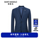 Anniversary Bird Suit Men's Autumn Style Men's Business Casual Fashion Pure Wool Suit Pants Plaid Suit Men's Blue Green Inlaid Purple Plaid-Flat Patch 48 B(175/100) /Please note waist or trousers