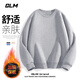 GLM velvet sweatshirt men's winter loose and versatile sports round neck bottoming shirt casual jacket black velvet XL