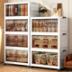 Nafenai Folding Storage Cabinet Thickened Living Room Snack Storage Cabinet Bedroom Bedside Storage Cabinet Clothing Organizing Box Baby Wardrobe 50 Sides Wide Internet Popular Gray Translucent 5-Layer Value Recommendation Hot-Selling