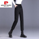 皮尔卡丹（pierre cardin）白鸭绒羽绒裤女士外穿冬季2025新款时尚高级防寒保暖棉裤加绒加厚 黑色无拉链（常规款） 1.62米以下 L  75-95斤