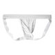 Men's Ice Silk Double Thongs Sexy Transparent Thong Underwear Showing Buttocks and Empty Back Briefs Fat Bear Plus Fat Plus Size White L Recommendation 140-170Jin Jin is equal to 0.5 kg