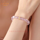 La Yun Feiyin Crystal Bracelet Women's Natural Kunzite 18K Flower Bracelet Brushed Cat's Eye Ice Type High-Quality Design Beads 18K Gold Flowered Kunzite Bracelet 20cm