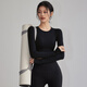 Jincheng Sexy Backless Yoga Clothes with Padded Sports Tops High-end Pilates Training Tight Long Sleeves Black YG632W S 80-100Jin Jin is equal to 0.5kg