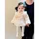 Huinubi baby girl's one-year-old New Year's greetings winter thickened dress baby winter clothing sweet new Chinese style thickened festive dress snow gauze gold buckle 73 cm (recommended 15-18 Jin Jin equals 0.5 kg)
