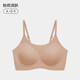 Seamless Invisible Soft Support Sports Bra Thin Wireless Gathering Anti-Sagging Large Size Beautiful Back Underwear for Women Skin Color L 100-120Jin Jin is equal to 0.5kg