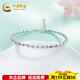 China Gold (CHINA GOLD) platinum bracelet pt950 bamboo flower beads platinum bracelet solid birthday Valentine's Day gift for my wife, about 11.94g 55 ring mouth + 2cm extension chain