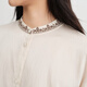 EP Yaying 2025 Autumn New Women's Clothing Stand Collar Simple Beige Relaxed Long Sleeve Single-breasted Shirt 2217A Beige M