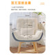 Makeup stool, high-end dressing table chair, backrest stool, girls' bedroom home simple manicure chair, rotatable, stable solid wood legs, off-white velvet-latex double back (comes with pillow)
