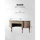 Xushansi high-end Italian light luxury dressing table, customized marble bedroom storage for post-modern high-end luxury homes 1.3 meters dressing table + round stool