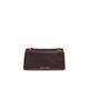 MARC JACOBS women's chain wallet can be carried on the shoulder, large-capacity inner pocket, zippered hidden pocket structure, stiff dark brown, brown TU