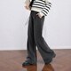 Sancai 2025 new winter high-waisted casual pants, glutinous rice velvet straight pants and velvet warm trousers M