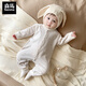 Semir children's newborn pure cotton jumpsuit for men and women, fashionable coat and rompers for autumn and winter baby outing clothes, long-sleeved bottoming shirt, polka dot cotton jumpsuit 66cm