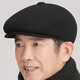 Middle-aged and elderly mink woolen men's autumn and winter outdoor peaked caps with velvet ear protection cotton hats for the elderly, twill gray, thickened ear protection