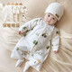 Spring and Autumn Baby Sleeping Bag Children's Winter Anti-Kick Quilt Warm Pajamas Men and Women Baby Padded Jumpsuit Pure Cotton Nightgown Bear Infested Warm Thin Cotton Sleeping Bag One Size 59cm
