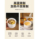 Tuojin Jingdezhen quality stew pot, water-proof stew household steamed egg cust special bowl, small crock pot steaming cup, ceramic one-person serving with lid, extra thick white 500ML two-pack straight stew pot