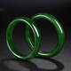 Pure Heart Stone Hetian Jade Bracelet Women's Oily Jasper Slightly Black Spinach Green Jade Bracelet Inner Diameter Approximately 55-56mm