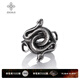 ZOCALO double snake intertwined ring men's 925 silver handmade women's personality trend No. 23