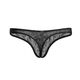 Men's sexy underwear lace thong low waist trendy men's fashionable breathable elastic underwear C505 black M