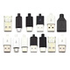 Dafuri TYPEC USB2.0 male MICRO welding plug female diy mobile phone data cable accessories interface connector MICRO 5P USB female socket 5 pins (5 pcs)