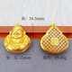 Shudou Lao Phoenix 999 Bengal Red Gold Women's Necklace Big Belly Maitreya Buddha Female Copper Imitation Gold Hollow Buddha Statue Buddha Small Maitreya Buddha Pendant Lao Fengxiang Quality
