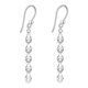 Wanfulong Platinum PT950 Sparkling Earrings Earrings Platinum Jewelry Earrings Earrings Sparkling Earrings as Birthday Gifts for Girlfriend Platinum PT950 Earrings 2.21g